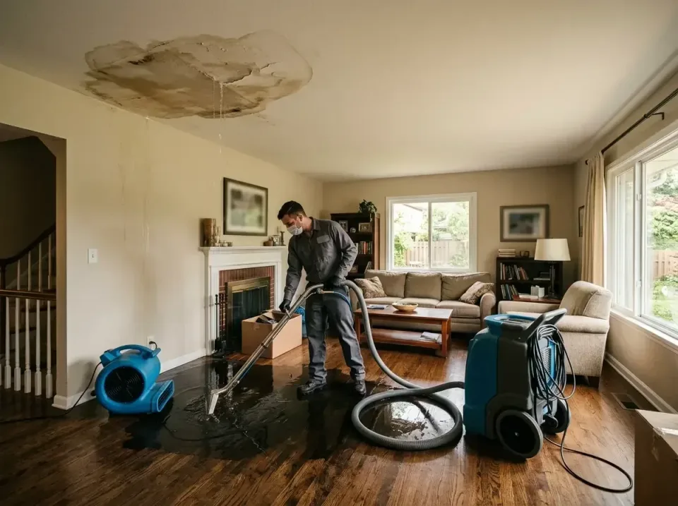 attic-pipe-burst-ceiling-drip-008 — frequently asked questions, Water Damage Restoration & Carpet Care in Granite City, IL